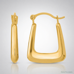 14k Polished Hollow Fancy Hoops - Lifestyle View