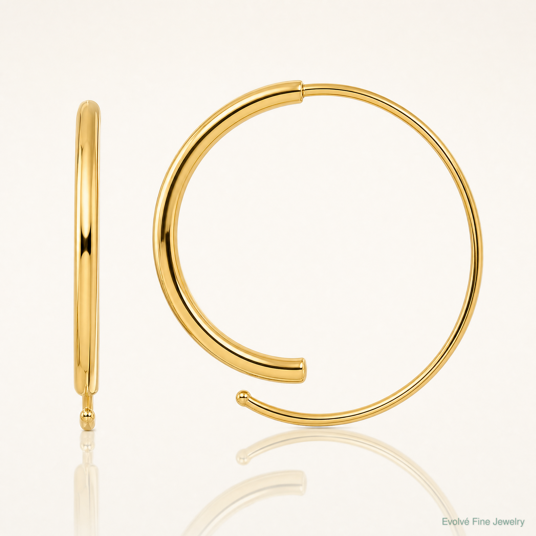 14k Polished Threader Earrings - Lifestyle View