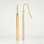 14K Bar Dangle Earrings - Lifestyle View