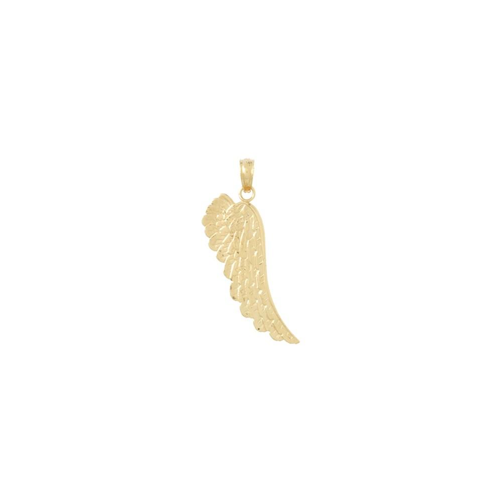 10K / 14K Yellow Gold Angel Wing Pendant - Product Photo